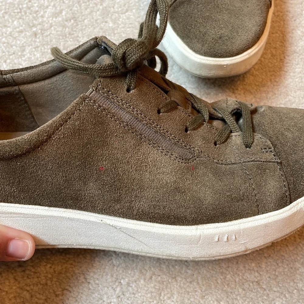 Clarks brown suede sneakers